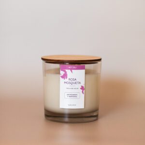 Vela de cera de soja – Rosa Mosqueta
