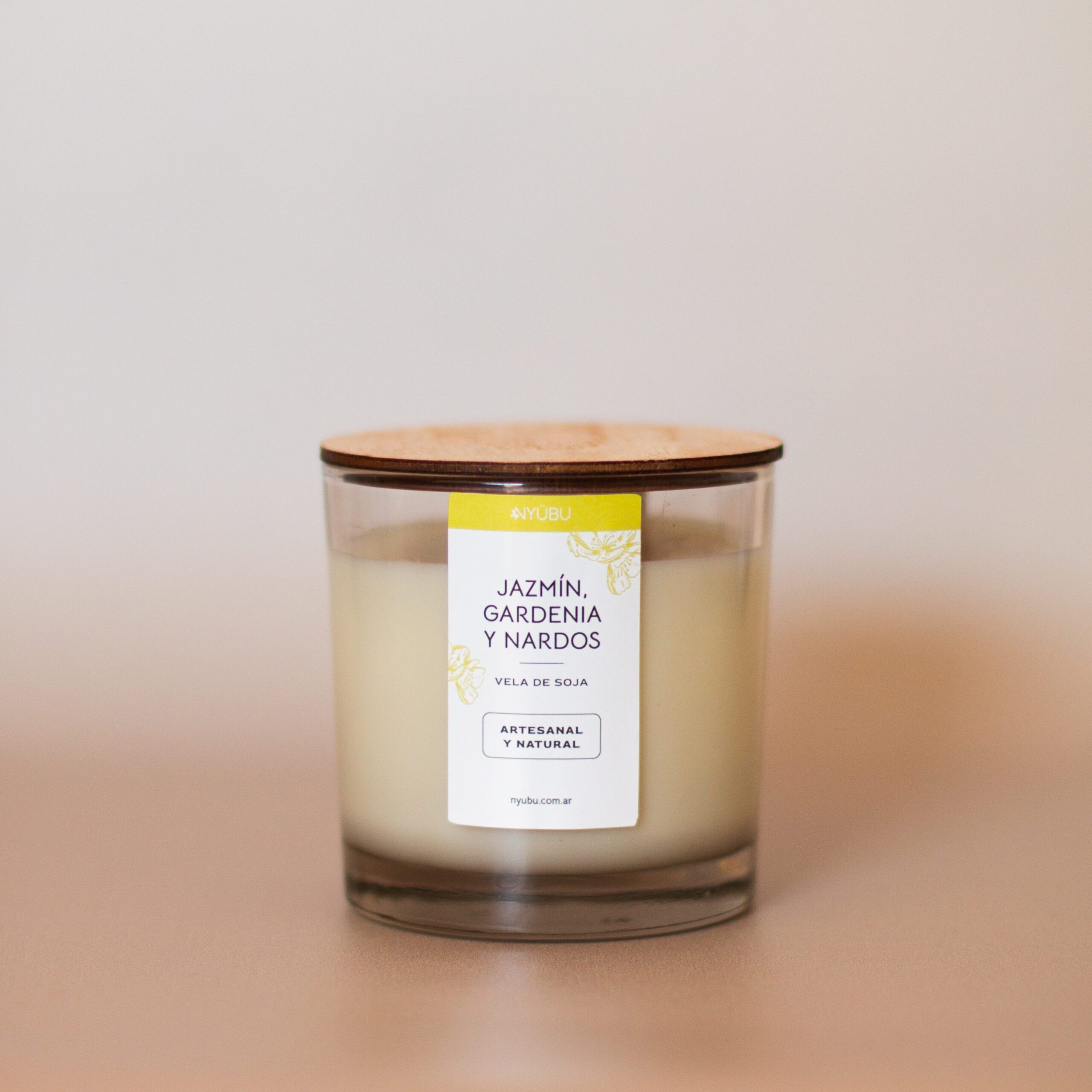 Vela de cera de soja - Jazmín, gardenia y nardos