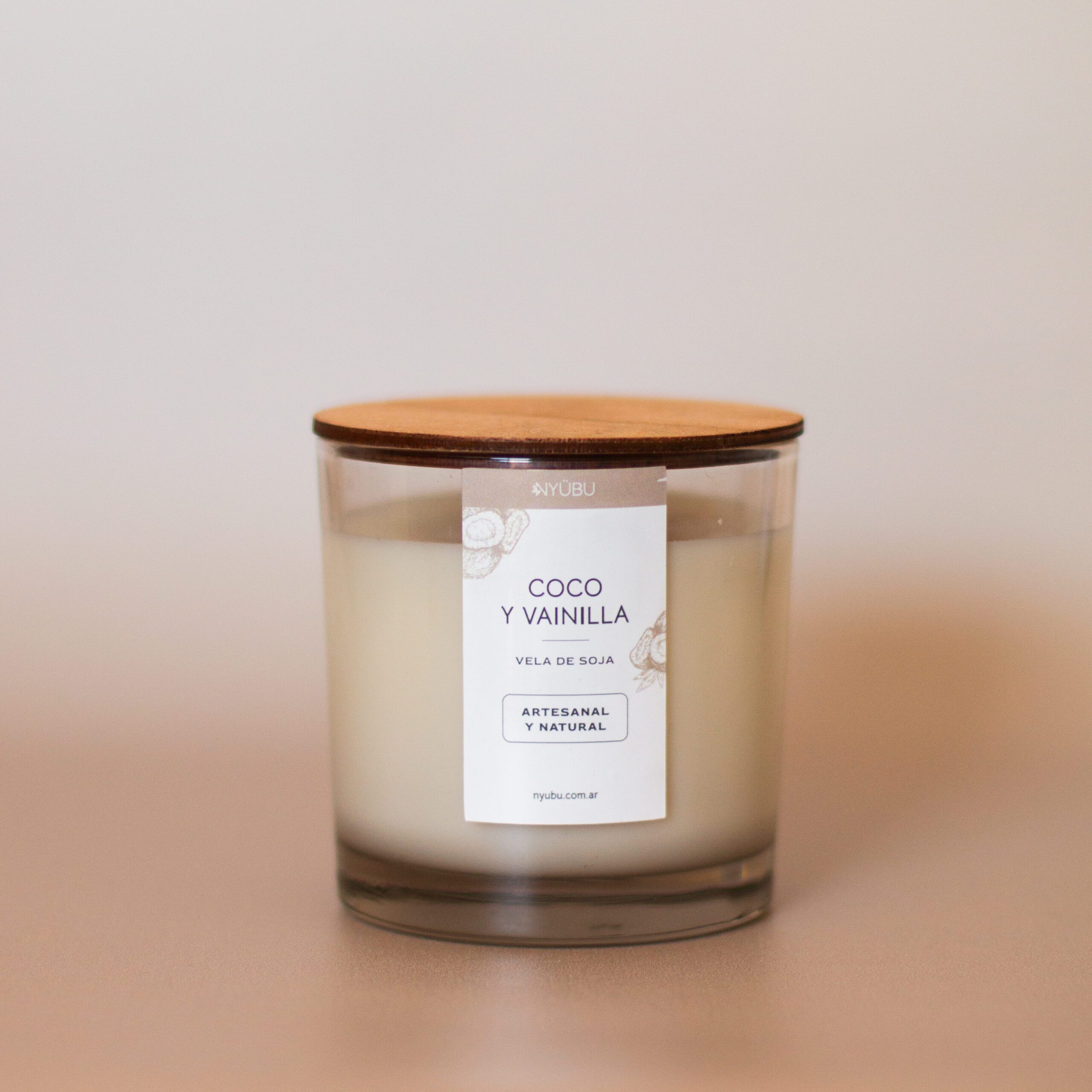 Vela de cera de soja - Coco y vainilla