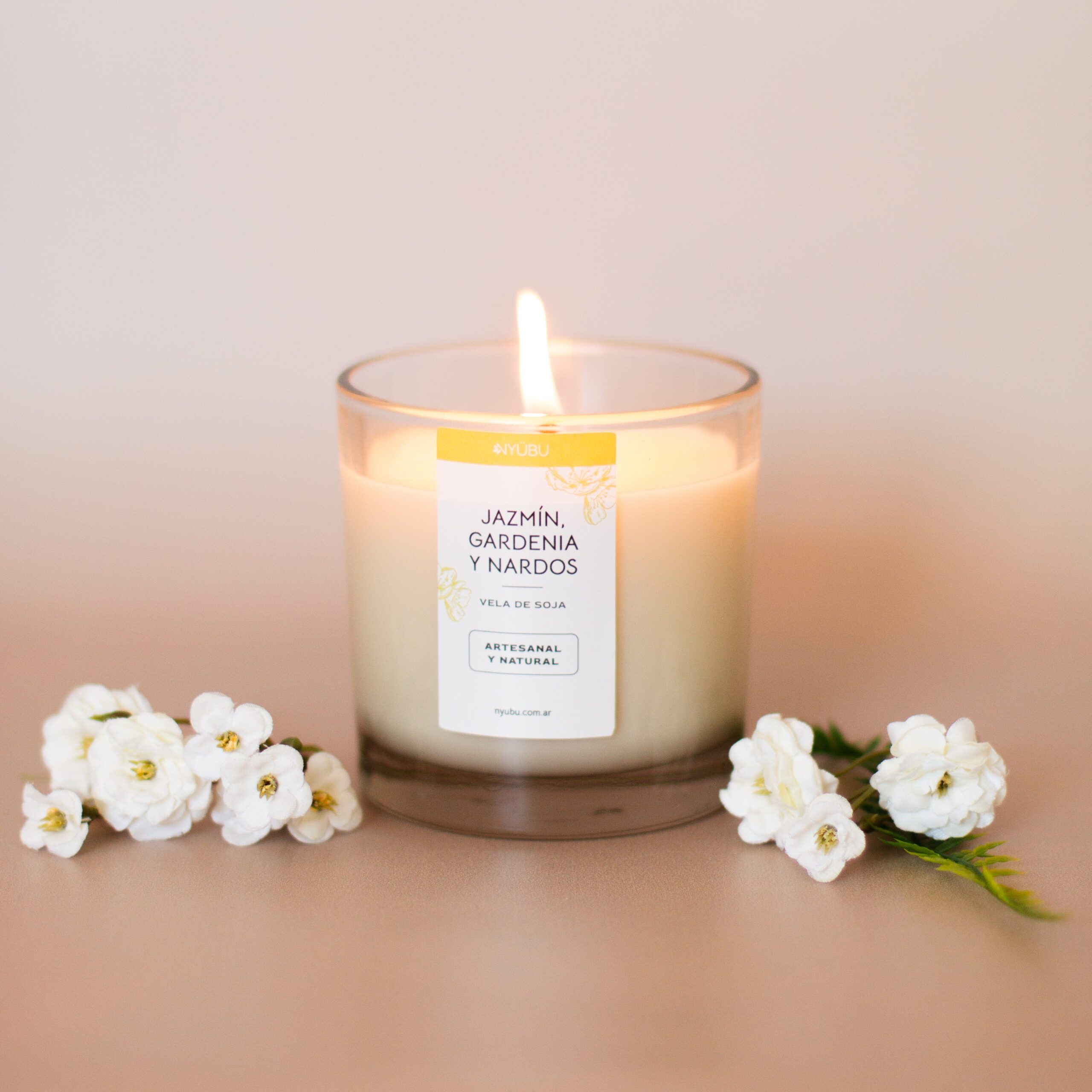 Vela de cera de soja - Jazmín, gardenia y nardos - Imagen 2