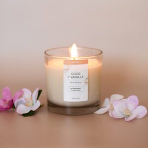 Vela de cera de soja - Coco y vainilla