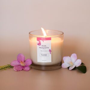 Vela de cera de soja – Rosa Mosqueta