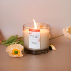 Vela de cera de soja – Pomelo Rosado y Menta