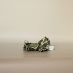 Scrunchies de satén - Verde Oliva